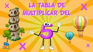 La tabla de multiplicar del 5  Vídeos Educativos para Niños [upl. by Fairman]