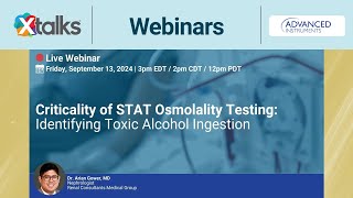 Criticality of STAT Osmolality Testing Identifying Toxic Alcohol Ingestion [upl. by Ahsimin]