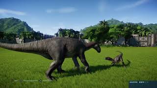 Jurassic World Evolution Herrerasaurus vs Iguanodon Base Genome [upl. by Ylahtan]