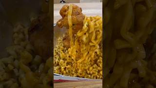 Spicy Buldak Carbonara Ramen with BBQ Chicken Topping [upl. by Rasla]