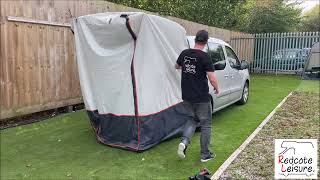 Redcote Leisure Quickstop Awning Fast and Simple Micro Camper Awning Putting up Demonstration [upl. by Arahsat47]