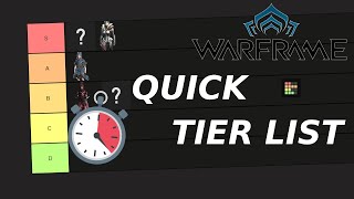 Warframe Quick Tier lists [upl. by Bartram213]