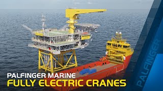 PALFINGER MARINE  Fully electric cranes [upl. by Nnaerb]