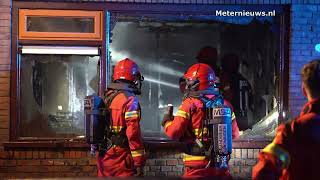 Woningbrand in Groningen Niemand in het huis aanwezig [upl. by Bascio]