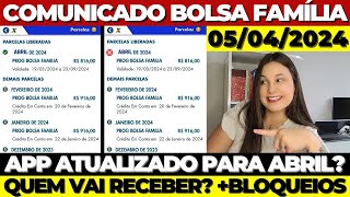 🚨ACABA DE SAIR NOVA ATUALIZAÇÃO no APLICATIVO BOLSA FAMÍLIA QUEM VAI RECEBER em ABRIL [upl. by Gala289]