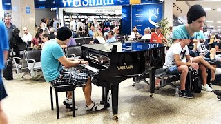 Crazy Piano Improvisation Airport Malta [upl. by Jae366]