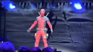 Deadpool performs for quotLike a Prayerquot with Abi Carter at D23 [upl. by Rodrich]