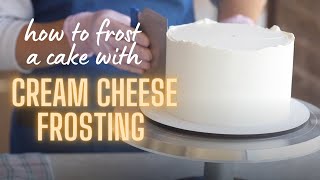 How To Cover A Cake With Cream Cheese Frosting [upl. by Sorilda221]