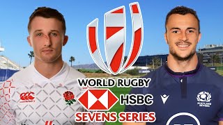 ENGLAND 7s vs SCOTLAND 7s MALAGA 7s Live Commentary DAY 1 [upl. by Lessirg]