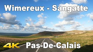 🇫🇷 Driving from Wimereux to Sangatte  Conduire de Wimereux à Sangatte  4K  PasdeCalais [upl. by Alikahs641]