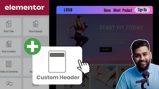 Easily Create Custom Header in Elementor 2024 [upl. by Razaele670]