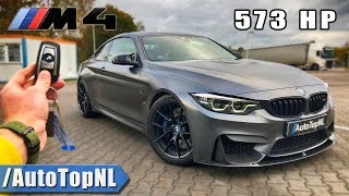 573HP BMW M4 Competition  REVIEW POV on AUTOBAHN NO SPEED LIMIT by AutoTopNL [upl. by Hsakiv]