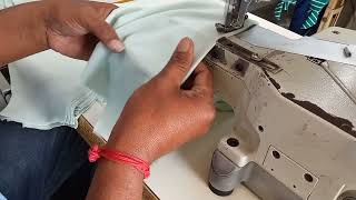 Sleeve Hem stitching video view Tirupur garments [upl. by Ronnoc601]