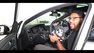 MK7 GTI Forge Carbon Steering Wheel Install [upl. by Aysa]