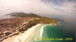 Filmagem Aérea na Praia Grande  Arraial do Cabo com GoPro onboard [upl. by Suraved635]