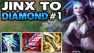 How to play Jinx in Low Elo  Jinx Unranked to Diamond 1  League of Legends [upl. by Ainoloppa]