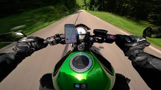 Kawasaki ER6N 2016 Power In Mountain  PURE SOUND  POV [upl. by Leirol]