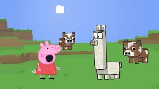 Play Minecraft 01 Peppa Funny Animation [upl. by Fritzsche]