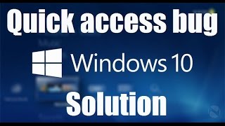 💻 SOLUTION Windows 10 💻  Quick access bug  docfile has been corrupted SOLVED [upl. by Cown931]