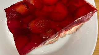 Strawberry Pretzel Dessert  Strawberry Pretzel Salad [upl. by Loise]