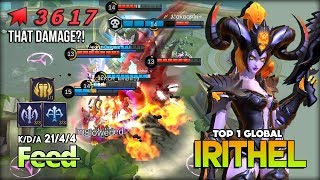 Maniac Irithel 21 Kill with 36k Damage F̶e̶e̶d̶ Top 1 Global Irithel  Mobile Legends [upl. by Uzzia]