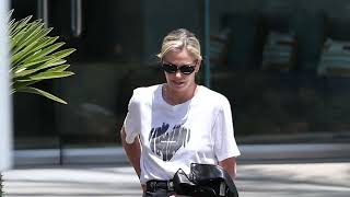 Charlize Theron Spotted Leaving Netflix Headquarters in Los Angeles [upl. by Ainirtak397]