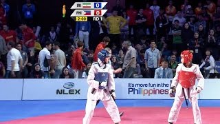 Female 57kg Semifinal Iran vs Philippines I 22nd Asian Taekwondo Championships [upl. by Dryden]