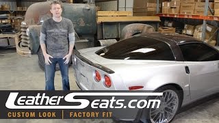 Chevrolet C6 Corvette 2012 sport seat leather upholsteryfoam conversion upgrade  LeatherSeatscom [upl. by Enelyar]