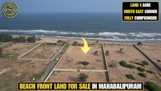 ID 1990  Beach Front Land For Sale In Mahabalipuram  North East Corner  Fully Compounded [upl. by Ibrek]