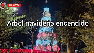 Increíble Árbol de la plaza Divino Salvador del Mundo 🌎 encendido elsalvador [upl. by Sharla906]