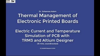 ALTIUM and TRM Thermal Analysis of Printed Boards and Electronic Assemblies [upl. by Hadria]