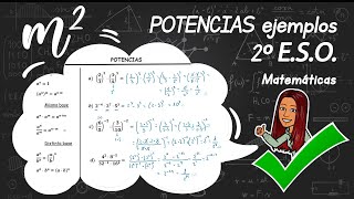 💪POTENCIAS💪 ejemplos 2 ESO👀 [upl. by Nimesay232]