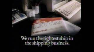 1989 UPS Next Day Letter quotWe are so efficientquot TV Commercial [upl. by Zobkiw]