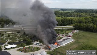 Barn fire at Vandemark Farm  Sidney Daily News [upl. by Norvell]