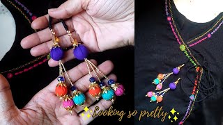 Easiest Way To Make Tassel 😍 Multicolor Tassel Design❤  SALEEQA CHANNEL [upl. by Reich281]