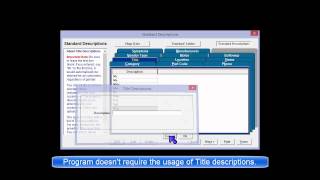 Manager SE  Setup  Std Descriptions Title [upl. by Magna]
