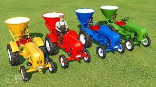 FERTILIZER SPREADER TECHNOLOGY AND COLOURFUL TRACTOR IN FS22 [upl. by Aihcela]