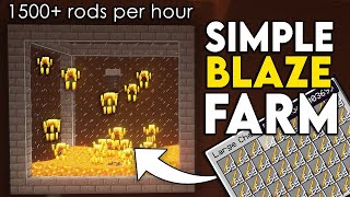 Minecraft 120 Blaze XP Farm Tutorial  1000 Rods Per Hour [upl. by Alletsirhc570]