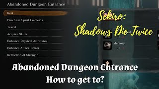 Sekiro How to get to Abandoned Dungeon Entrance [upl. by Laval980]