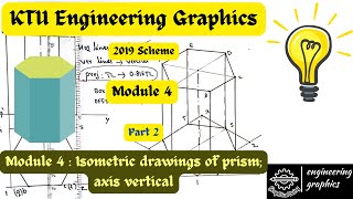 KTU Engineering Graphics Module 4 Part 2 Isometric drawings of Prism [upl. by Narak443]