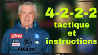 FIFA 22  4222 tactique perso et instructions joueurs [upl. by Anaiad]