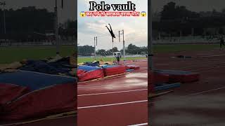 😱Pole vault very dangerous game 😱polevault polevaulter polevaulting jumpjumper youtubeshorts [upl. by Pancho]