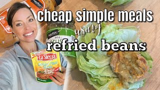 CHEAP SIMPLE MEALS USING REFRIED BEANS Healthy and EASY Low Budget Meal Ideas That Taste Good [upl. by Ayikaz]