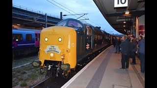 The Deltic Aberdonian  55002 The Kings Own Yorkshire Light Infantrys return  12th April 2014 [upl. by Angele]