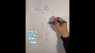 How to Draw Emma Frost frankchoartist emmafrost whitequeen howtodraw marvel drawing [upl. by Iggam]