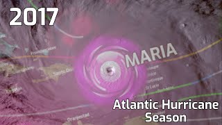 2017 Atlantic Hurricane Season Animation [upl. by Ailene371]