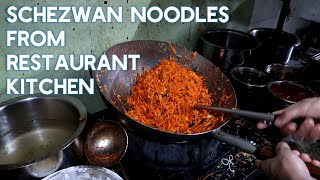 Schezwan Noodles Resturant Style Recipe  Schezwan Noodles Making  Indo Chinese Food Recipe [upl. by Ilaw]