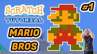 How to Make a SUPER MARIO BROS SCROLLING PLATFORMER GAME in Scratch 30  Tutorial 1 [upl. by Butler287]