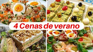 4 Recetas Para Cenas De Verano Rápidas Fáciles y Sanas ✌ [upl. by Anirrak]