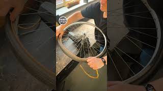 Cyclists You Wont Believe What a rope Can Do to Your Bike Tire shorts [upl. by Niltak375]